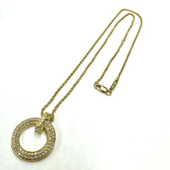 Tiffany & Co. Necklace T 1 Circle Pendant 0.65ct Diamond 18K Yellow Gold - Picture 3 of 4